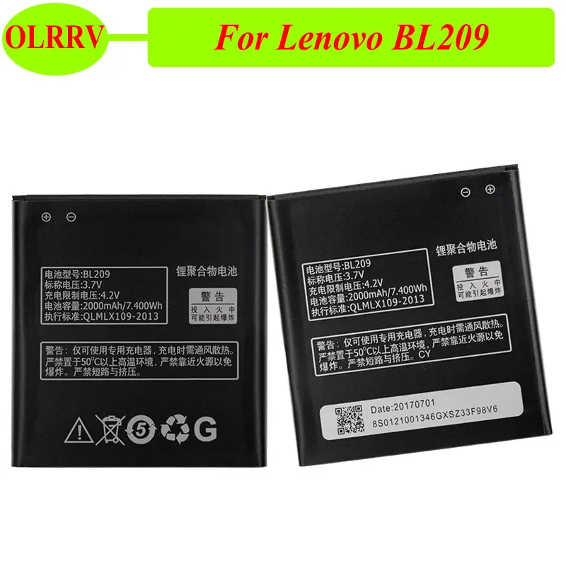 BL209 батарея для lenovo A706 A788T A820E A760 A516 A378T A398T мобильный телефон мА/ч. Аккумулятор Bateria