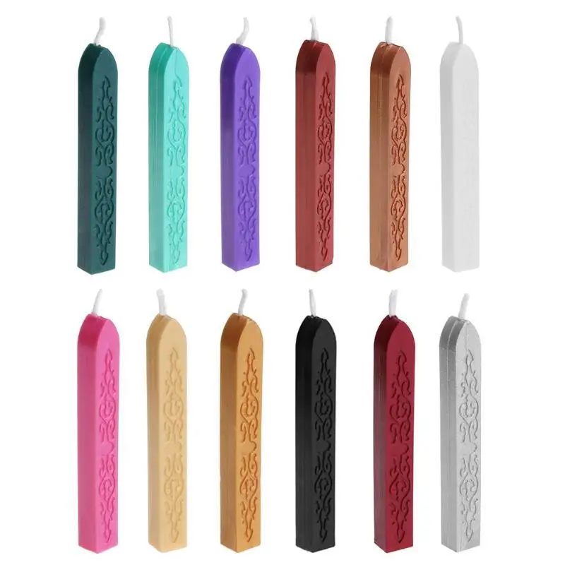 

12 Color DIY Sealing Strips Branding Paint Stamp Seal Wax Seal Dedicated Beeswax Stick Sigillo Handmade Hobby DIY Tools