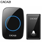 Беспроводной дверной звонок CACAZI, не требующий батареек, с самопитанием, водонепроницаемый, умный, для дома, дверной звонок, вилка стандарта США, ЕС, Великобритании, 58 мелодий
