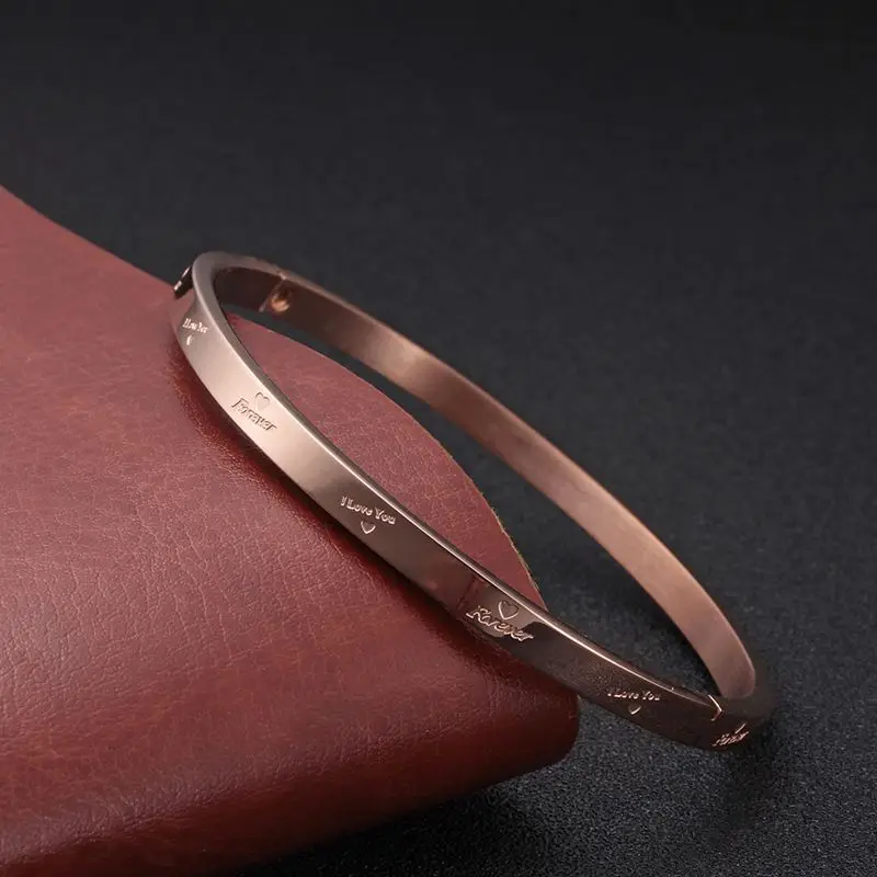 rose gold style 3 Браслет-манжета из нержавеющей стали для женщин с золотыми цифрами и кристаллами CZ браслет Pulseira Lover's Jewelry Bijoux - Окраска металла: rose gold style 3