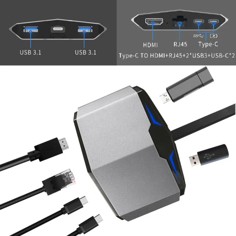 Usb 3.1 usb-концентратор тип C к HDMI 3 0 RJ45 адаптер для MacBook Samsung Dex S8/S9 Huawei P20 Pro usb c