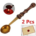 2 шт., латунная ложка для воска, в стиле ретро