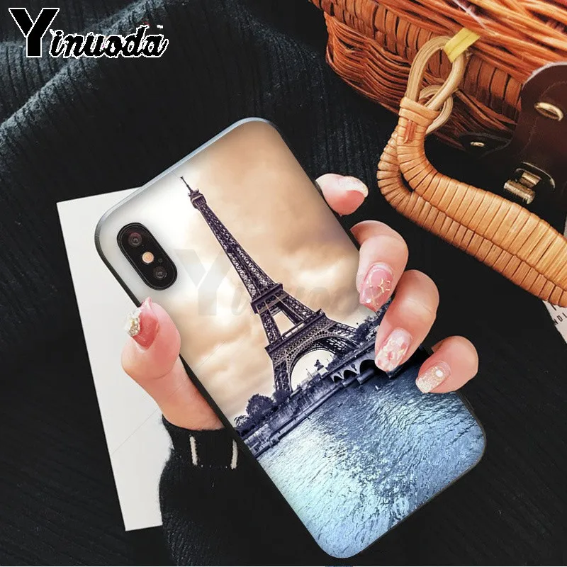 Yinuoda Эйфелева башня Париж Любовь розовый DIY Окрашенные красивый чехол для