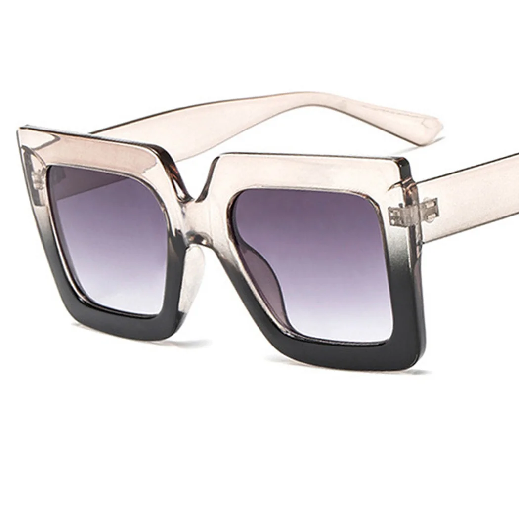Модные квадратные женские солнцезащитные очки 6 видов цветов негабаритная