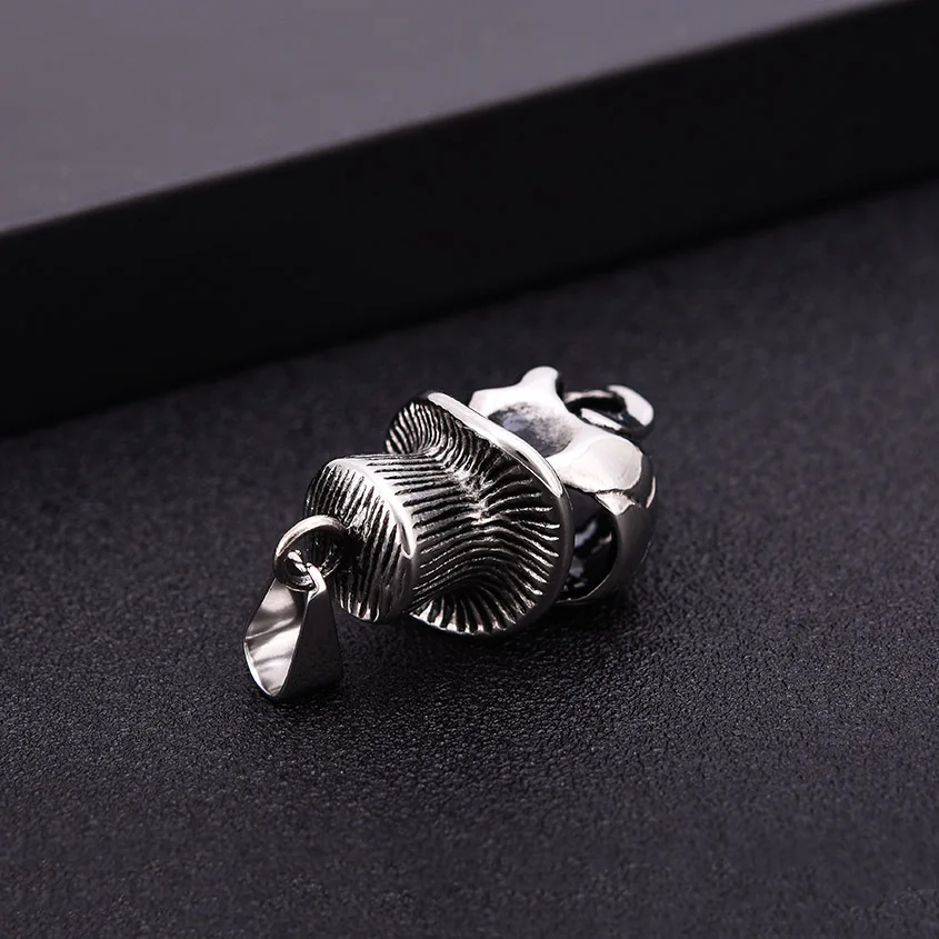 316L Нержавеющая сталь готический панк черепа черный серебристый цвет Тон