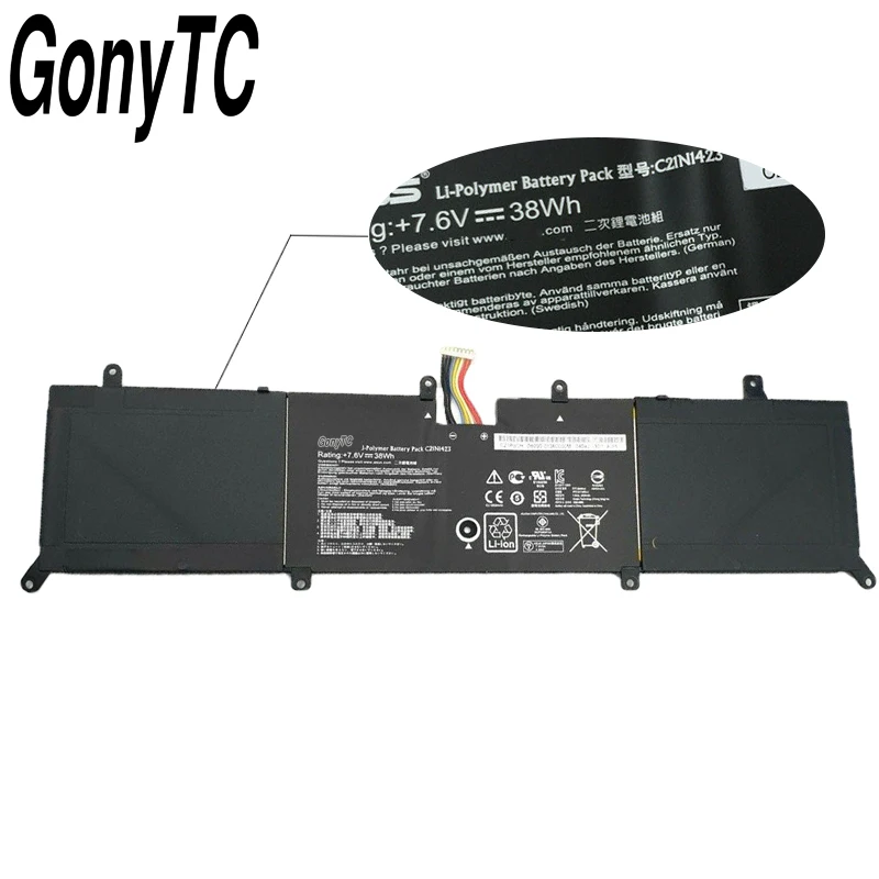 GONYTC C21N1423 Аккумулятор для ноутбука ASUS X302L X302LJ X302LA R301LA F302LJ F302U X302LJ-R4073/R4036H 7,6 V 38WH