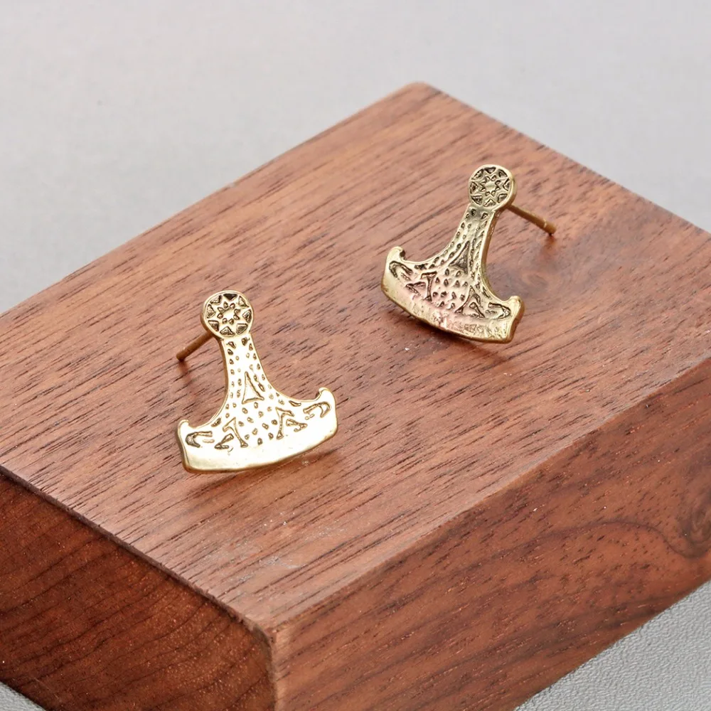 Мужские и женские винтажные медные серьги Odin славянские языческие Серьги пусеты