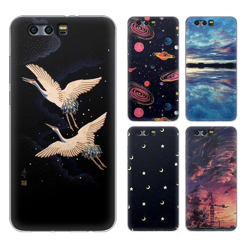 iTien Good Quality Fashion Lovely Patter style Case For Huawei honor 9 Protective Silicone Cover Gel Shell Rubber Pouch Skin |