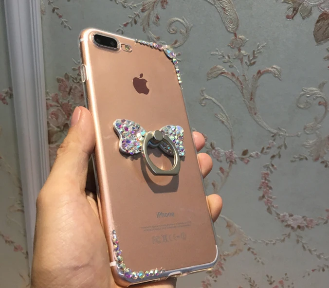 For MeiZu 16S Pro 15 16 Plus M3 Max M5 M6 M3S M5S M5C M6S Note 8 U10 U20 MX6 6 7 Bow Rhinestone Bear Ring Holder Case |