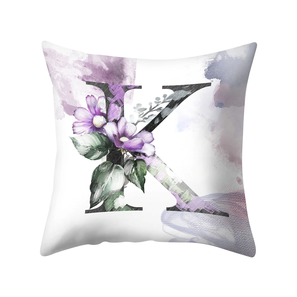Горячая распродажа! домашние декоративные Чехлы для подушек для дивана акварельная картина A-Z буквы Подушка Чехол Диван-Кровать Декор Чехлы