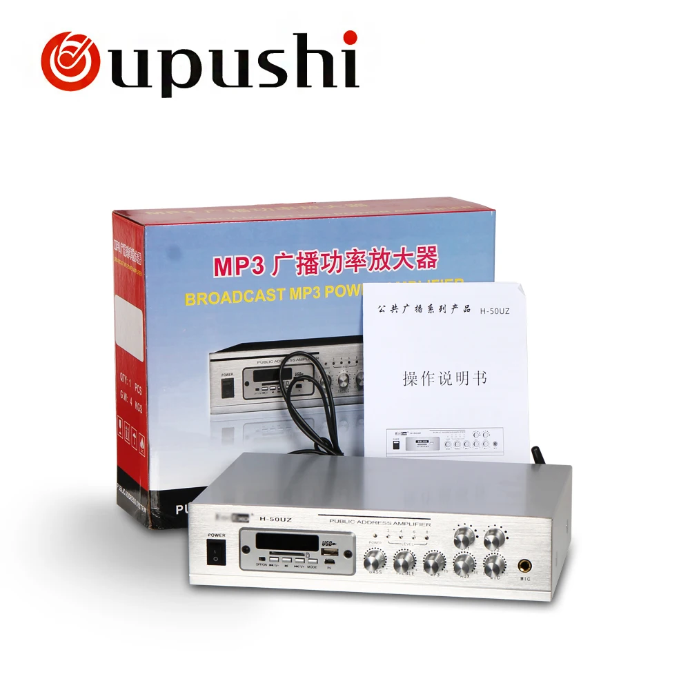 Мини bluetooth усилитель мощности OUPUSHI H 50UZ 50 Вт с USB sd картой Mp3 FM светодиодный