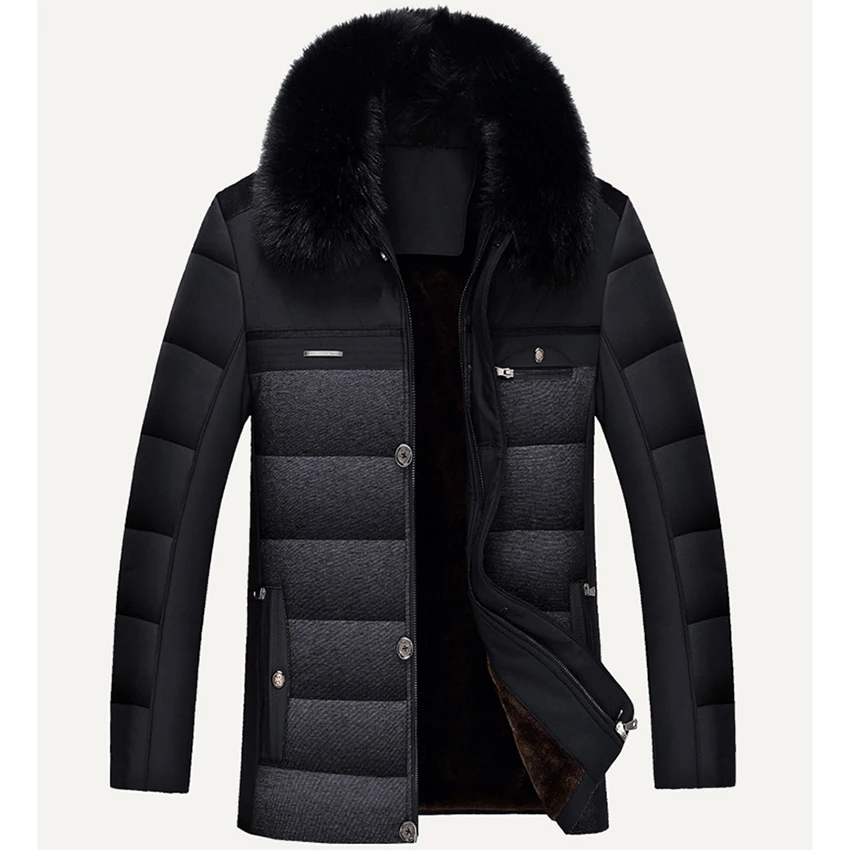 Зимнее хлопковое пальто для пожилых мужчин отца среднего возраста с большим