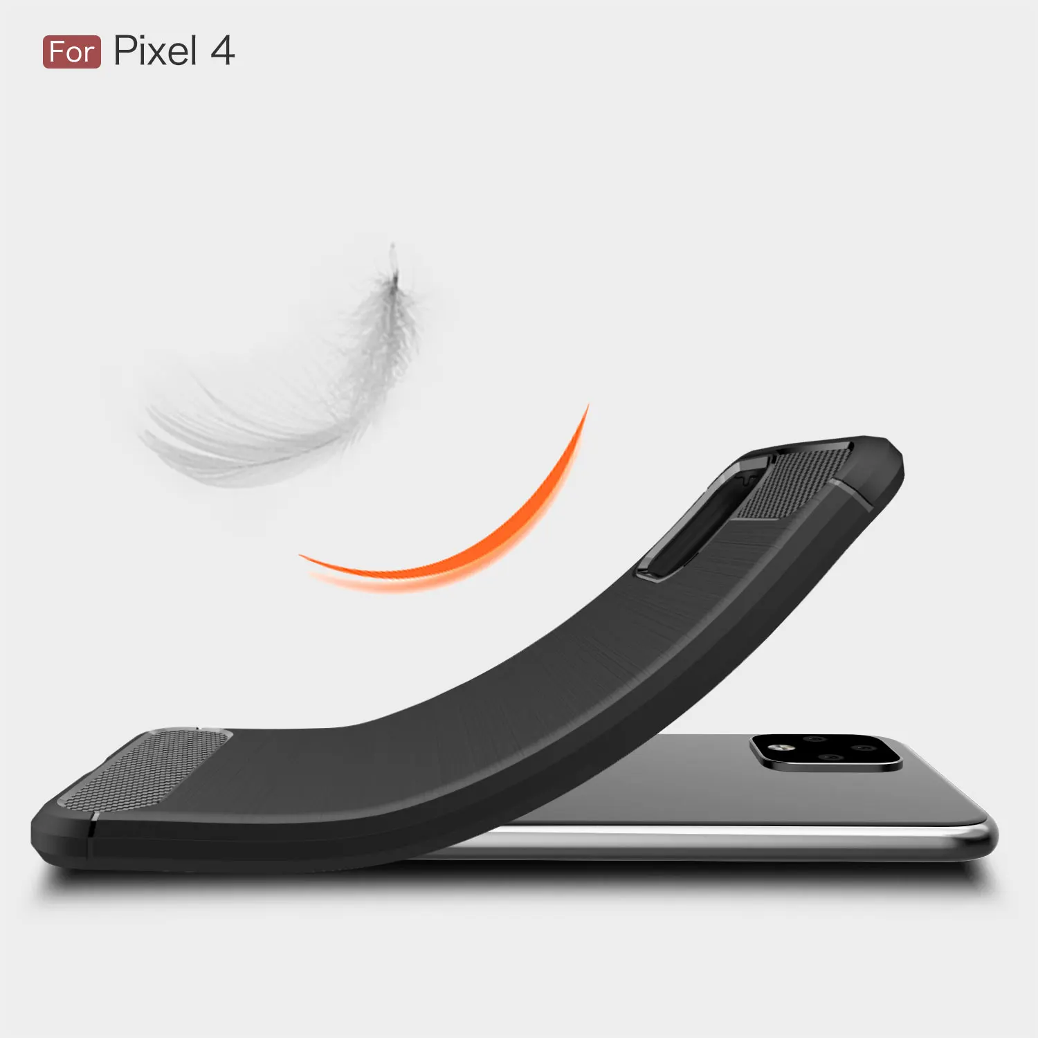 Чехол для Google Pixel 4 Противоударная мягкая задняя крышка из ТПУ силиконовый чехол