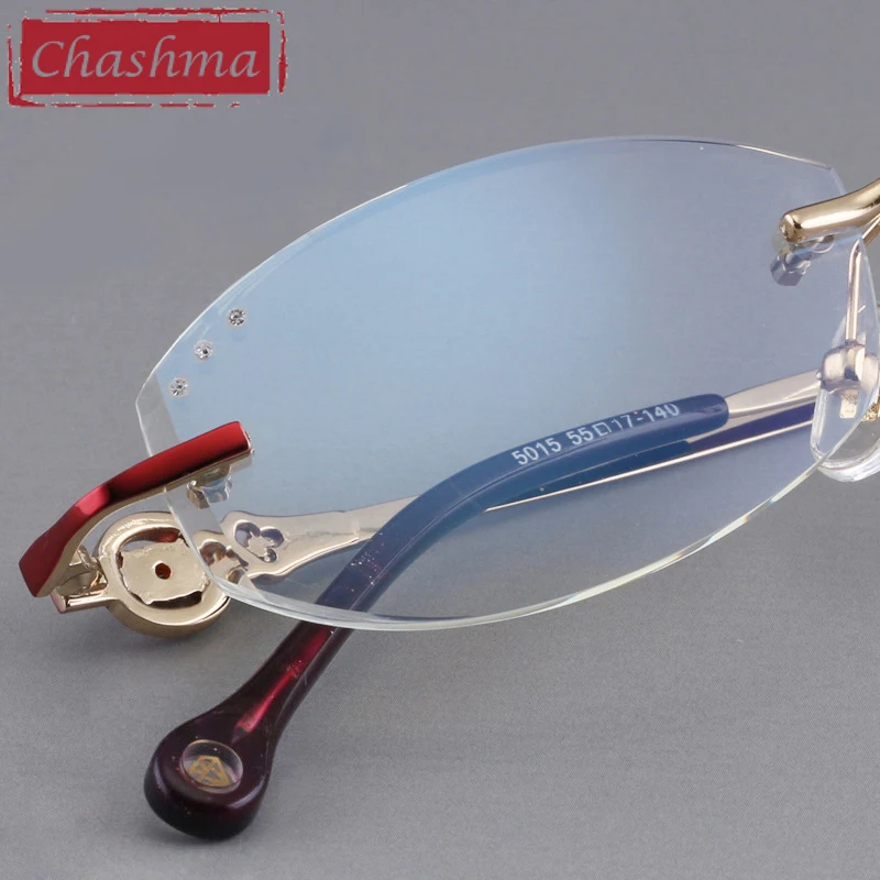 Бренд Chashma тонированные линзы очки для близорукости чтения модные с бриллиантами