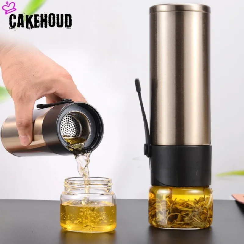 CAKEHOUD, 5 цветов, домашняя кухонная вакуумная колба, термос, два типа чайного фильтра, кунг-фу, чайная чашка, разделитель чая, питьевая утварь