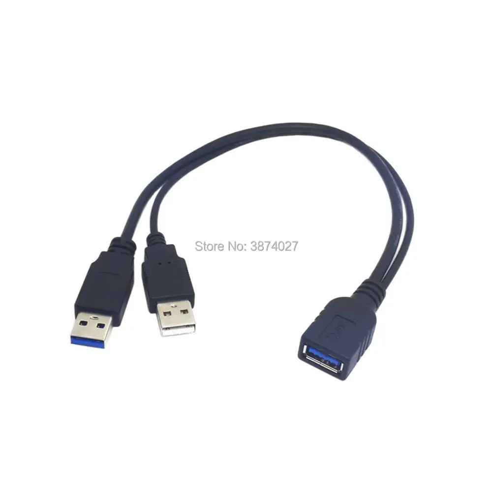 Кабель удлинитель 30 см USB 3 0 Мама папа с двумя портами|Кабели USB| |