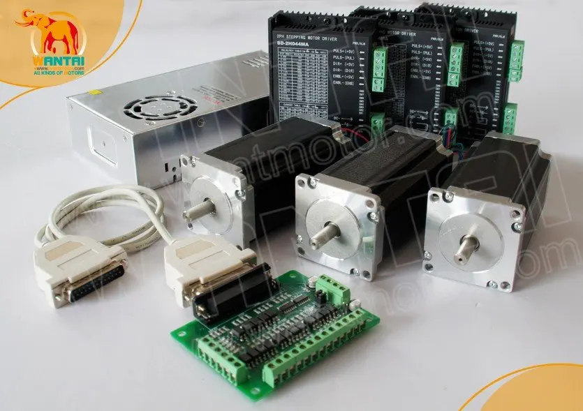 Акция! Nema 23 шаговый двигатель Wantai 425oz in 3 оси CNC & Driver DQ542MA 50VDC 4.2A 3D Reprep принтер из США