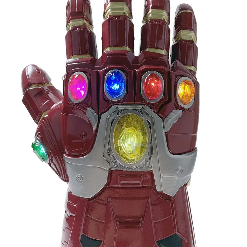 1:1 светодиодный светильник Thanos Gauntlet военные Косплей Перчатки ПВХ экшн-модель игрушки подарок на Хэллоуин Детский подарок
