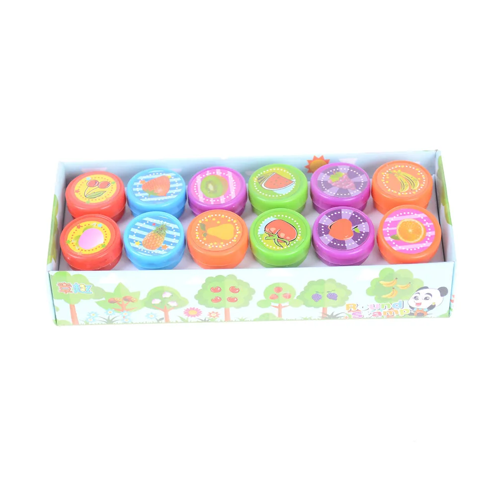 Stamper игрушка детский подарок дети пластик 0 9 цифры и Фрукты Резина само
