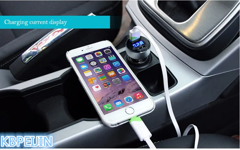 Стайлинг автомобиля умное автомобильное зарядное устройство с цифровым