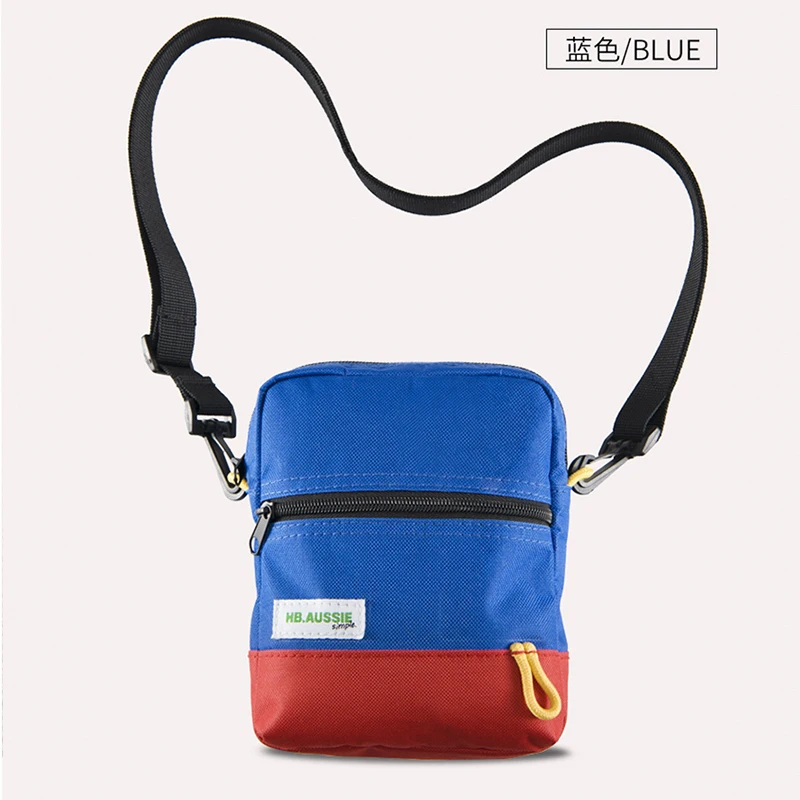 Лоскутная цветная сумка на плечо мужская синяя красная женская через сумки