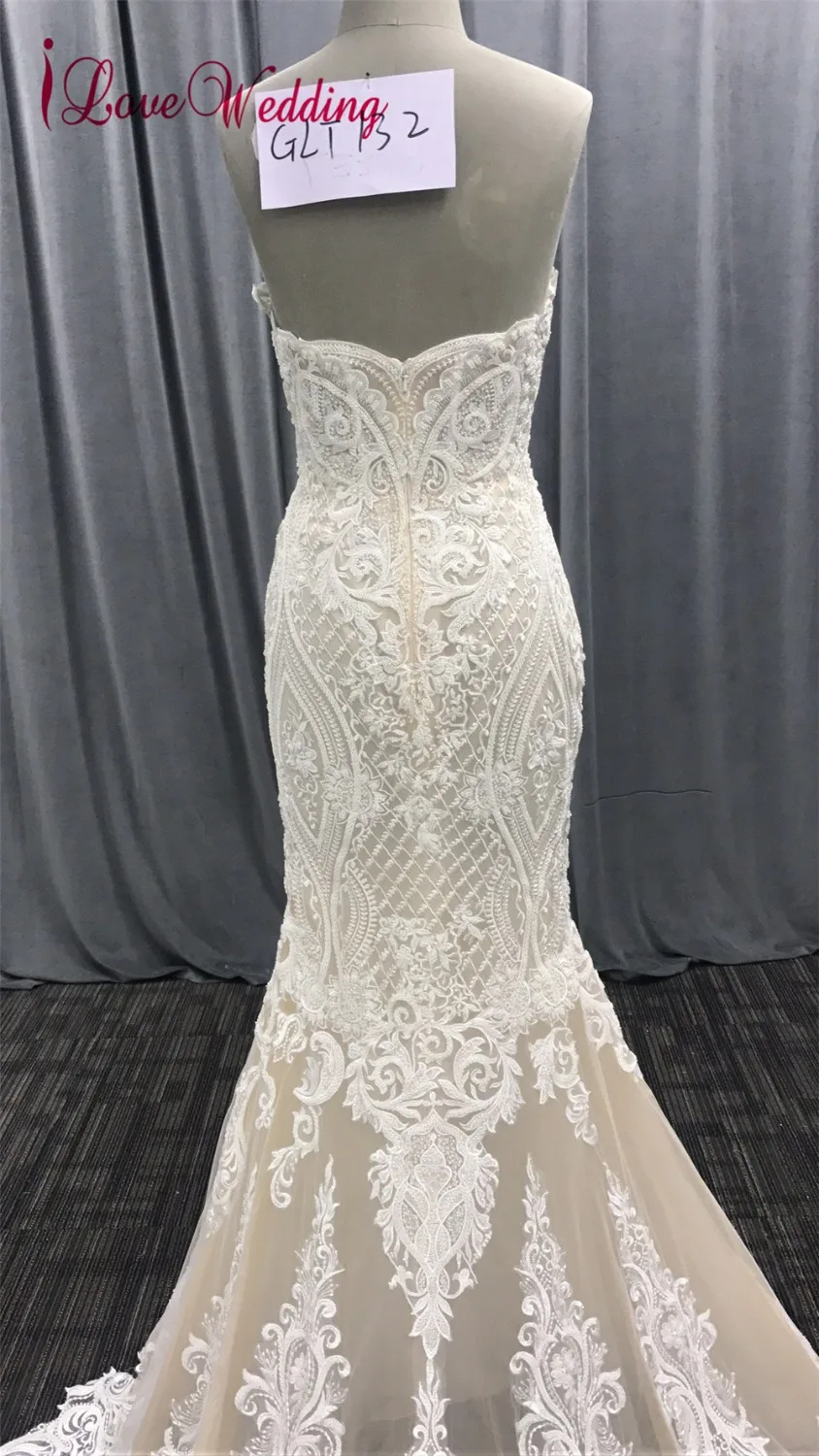 ILoveWedding 2019 Vestidos de novia без бретелек кружевное нежное украшенное бисером со шлейфом