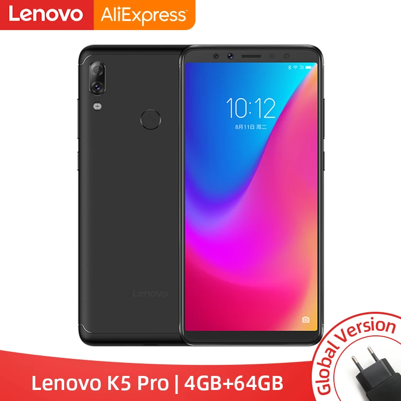 Глобальная версия lenovo K5 Pro 4 Гб 64 восьмиядерный смартфон Snapdragon636 четыре камеры 5 99