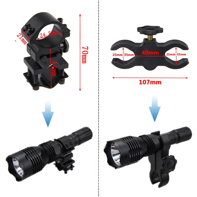 

VA-802 Scout Light Tactical LED Hunting Flashlight 20mm Picatinny Armas Keymod Rail Rifle Mount Weapon light For Outdoor Sports