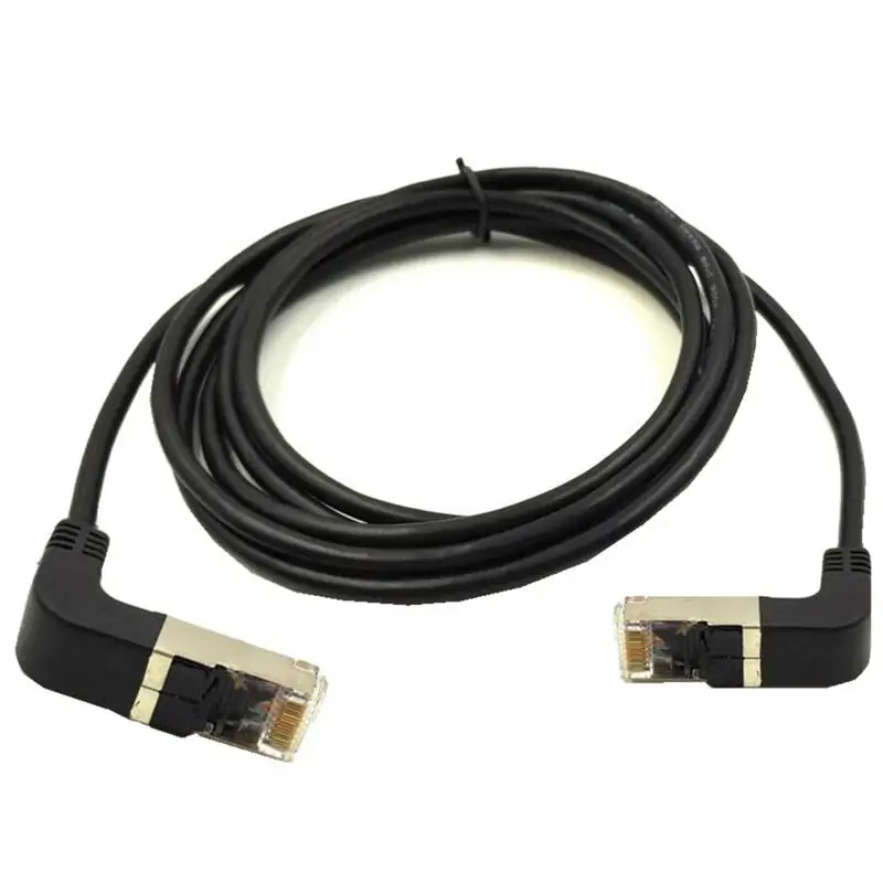 5 м Cat5 RJ45 вниз/вверх угол от мужчины к мужчине экранированный Ethernet Сетевой