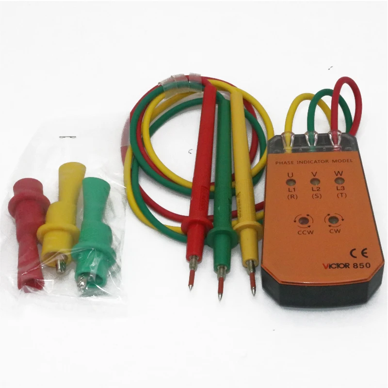 Индикатор последовательности VICTOR VC850 3 фасветодиодный 200 ~ 480 В|tester checker|buzzer ledtester