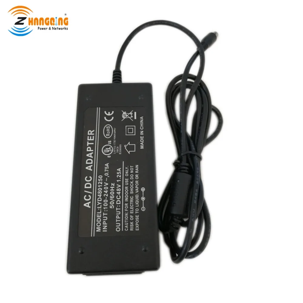 Gigabit Patch Panel 6 Port Passive PoE Injector With 48V 60W Power Supply 1 Set For IP Camera | Безопасность и защита