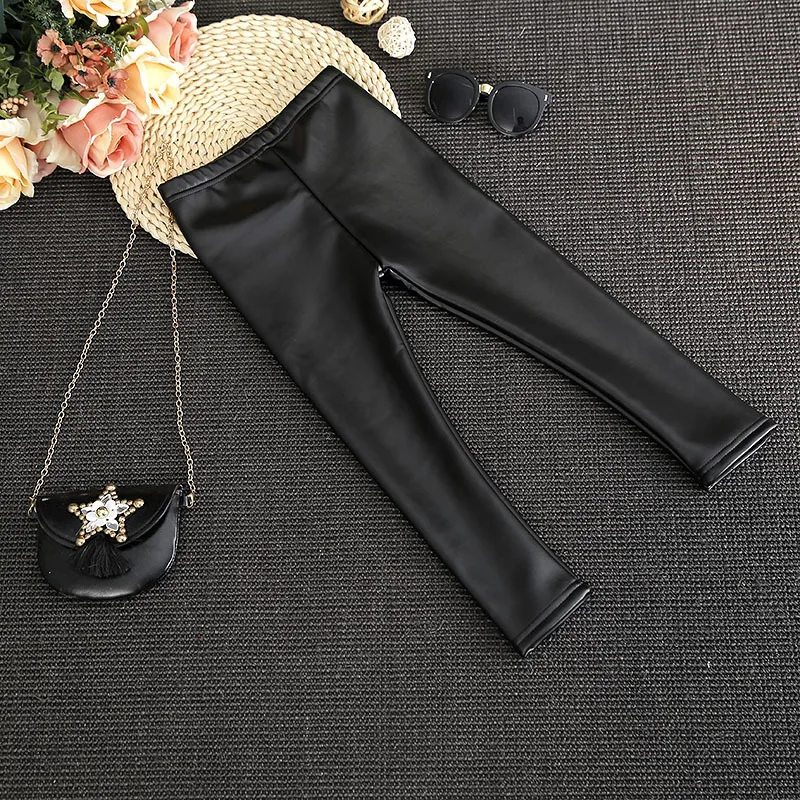 5 6 7 8 9 10 11 12 13 Years Girls Legency Autumn Winter Lacina Teenagers Baby Leather Pant Kids Teens Wear | Мать и ребенок