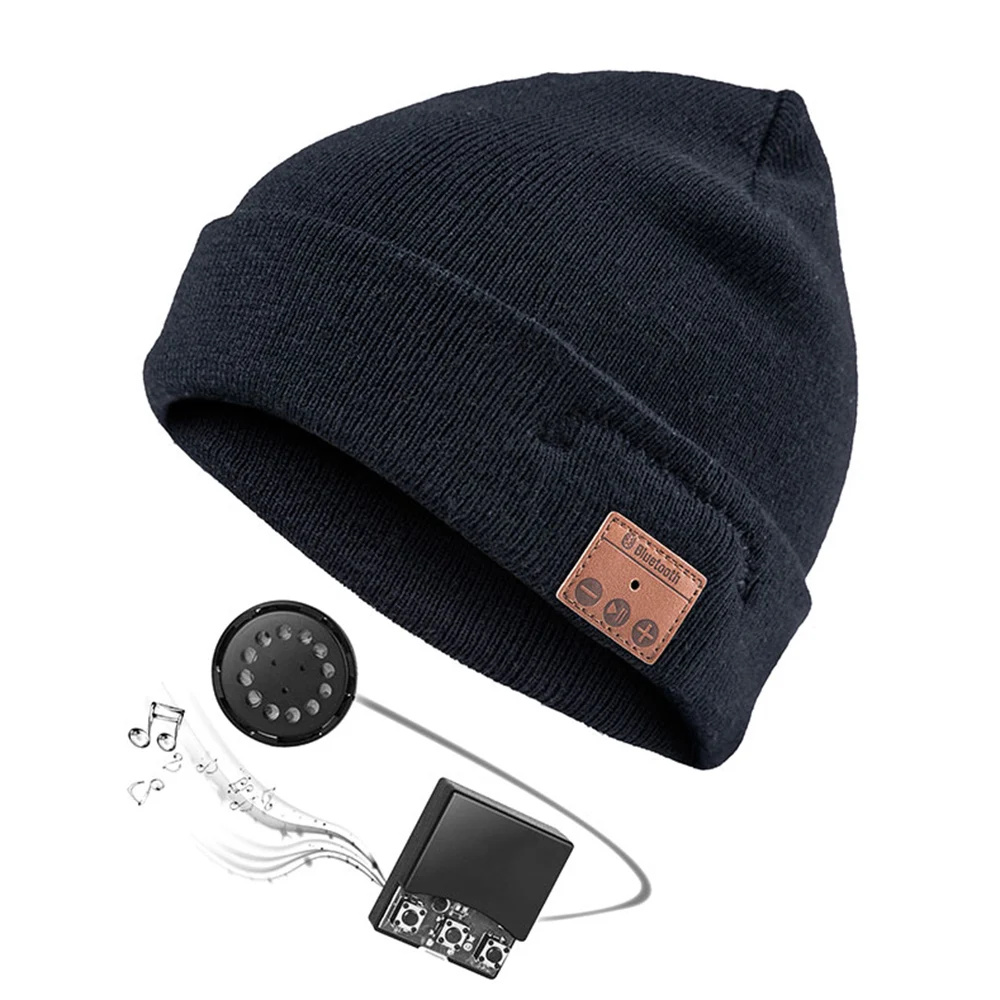 JINSERTA Беспроводной шапка c наушниками Bluetooth Музыка Смарт Кепки BT V4.2 видов спорта на открытом воздухе стерео гарнитура Динамик с микрофоном Поддержка громкой связи