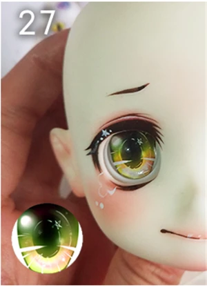 27 Новинка, 1 пара 10/12/14/16/18/20 мм BJD глаза для SD BJD кукольные глаза игрушки Аксессуары для куклы «сделай сам», детская игрушка - Цвет: 27
