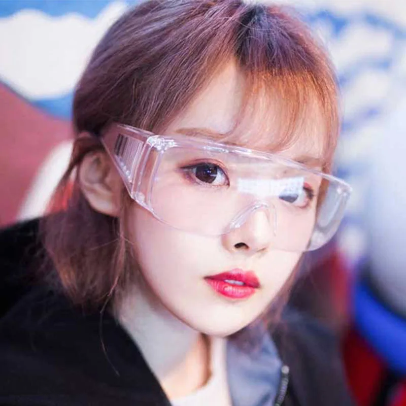 Новый стиль вогнутые очки оверсайз женские мужские прозрачные белые модные