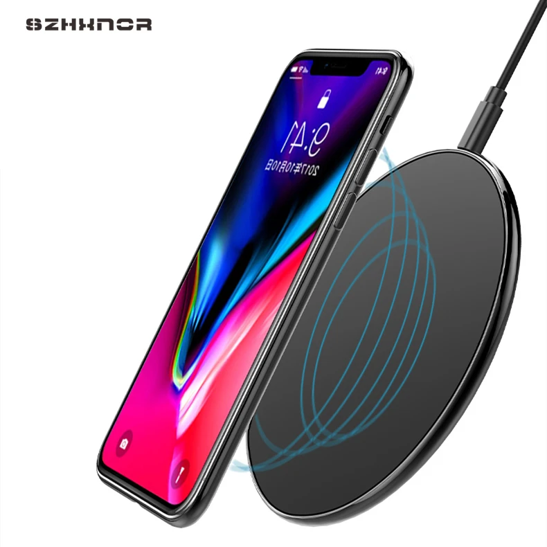 Беспроводное зарядное устройство Qi 10 Вт для iPhone X Xs MAX XR 8 plus быстрая зарядка Samsung S10