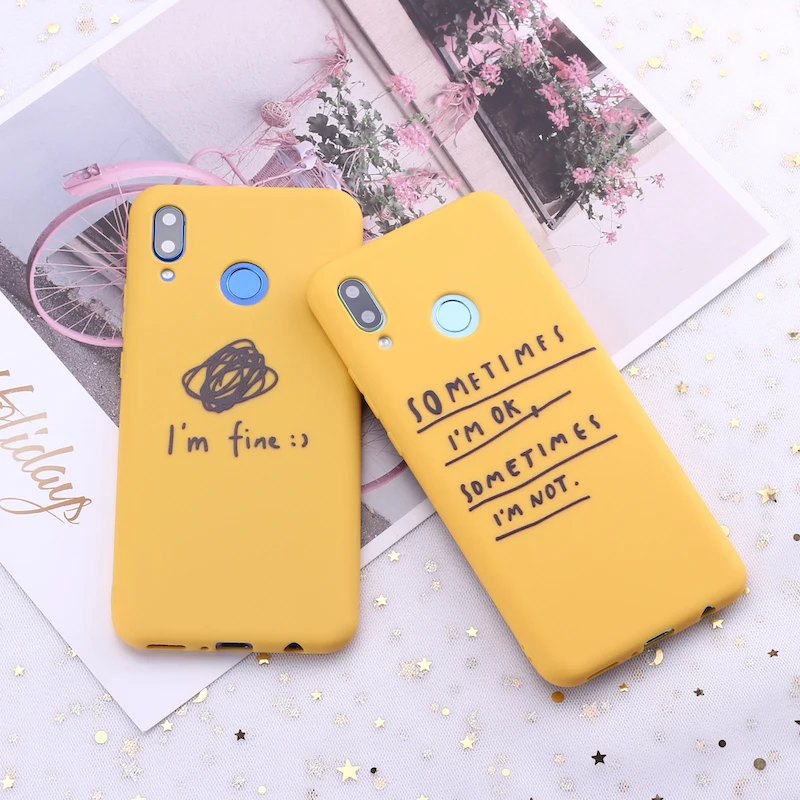 Силиконовый чехол для Xiaomi Mi Redmi Note 5 6 7 8 9 10 lite Pro Plus I am Fine Ok | Мобильные телефоны и