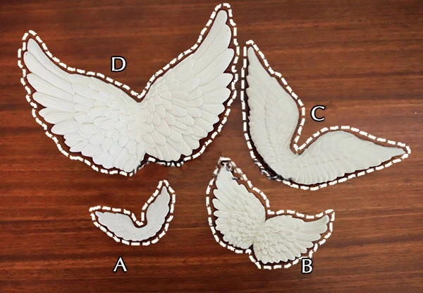 D01-P250 children handmade toy 1/3 1/4 uncle Doll Accessories BJD/SD doll Photo props plastic angel wings 1pcs | Игрушки и хобби