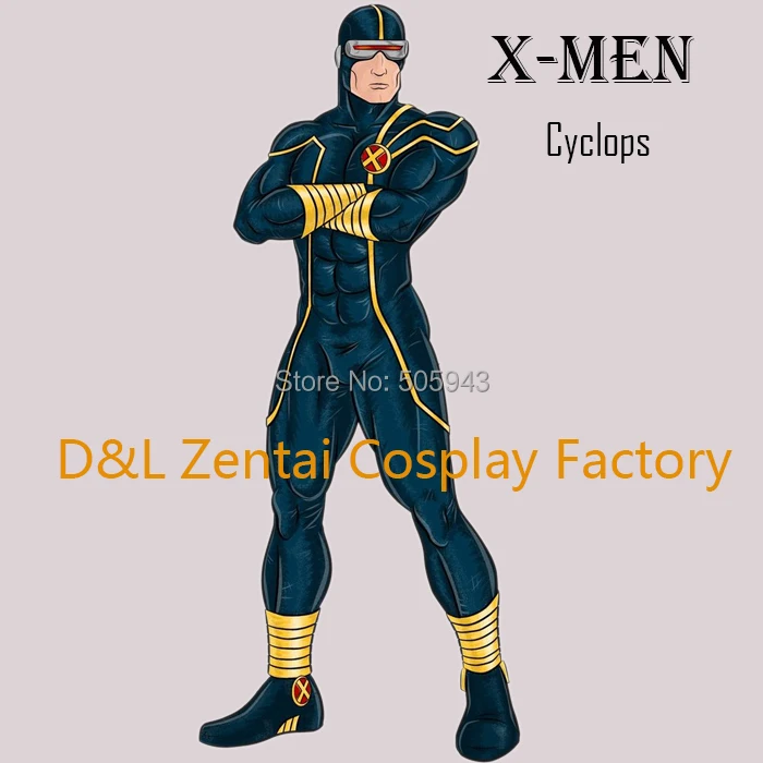 Мужской костюм Супергерой X Men темно синий из лайкры и спандекса для Хэллоуина XM103