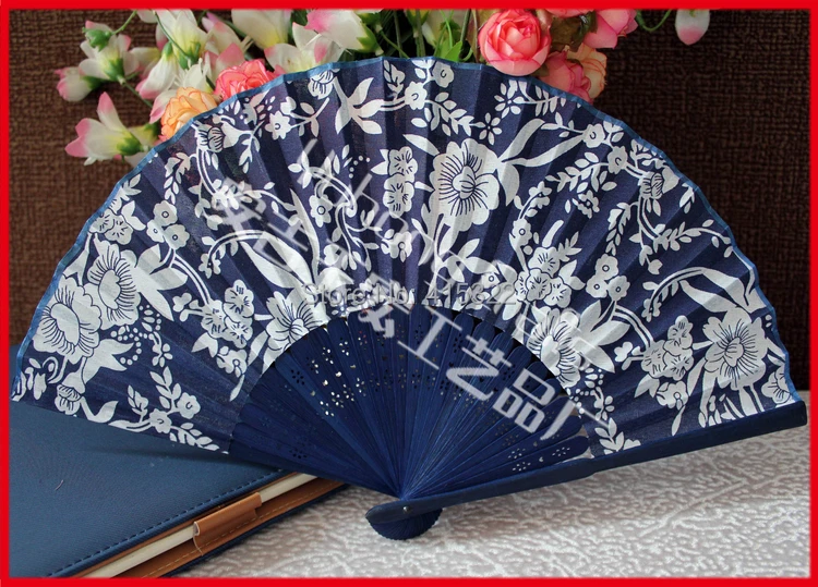 150pcs/lot free shipping assorted flower designs traditional Chinese style wedding hand fan for bride | Дом и сад