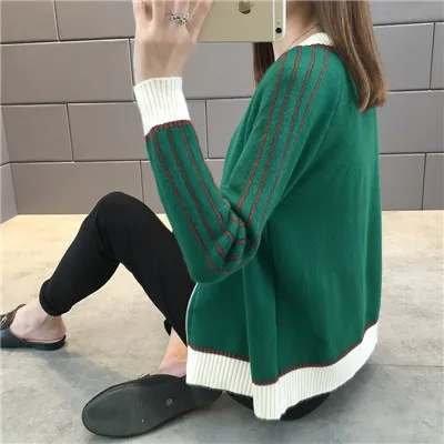 2018 Autumn Winter Fashion Women Long Sleeve Loose Knitting Cardigan Sweater Knitted Female Coat High Quality |