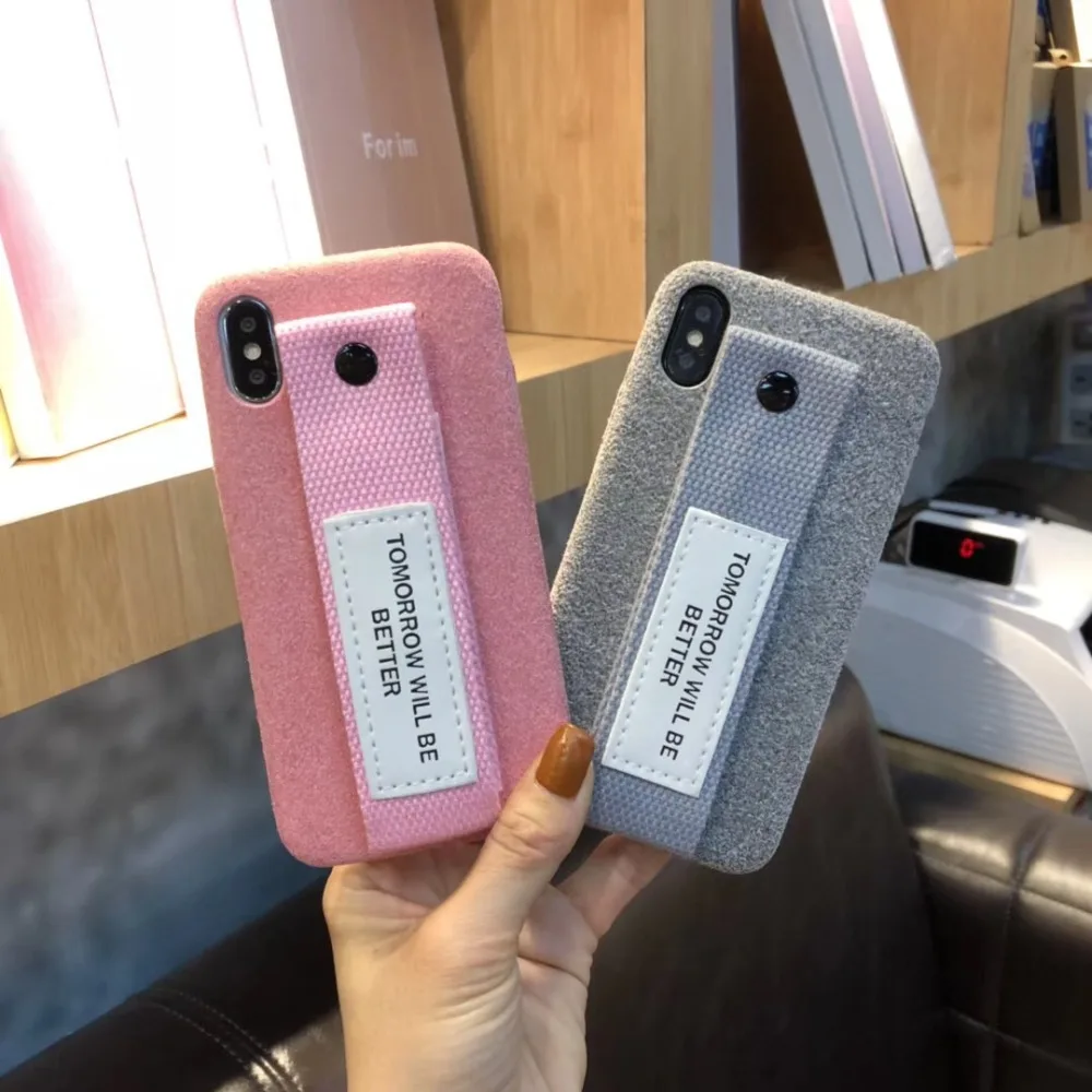 Корейский Красный Черный Розовый кавычки друзей чехол для телефона с ремешком на