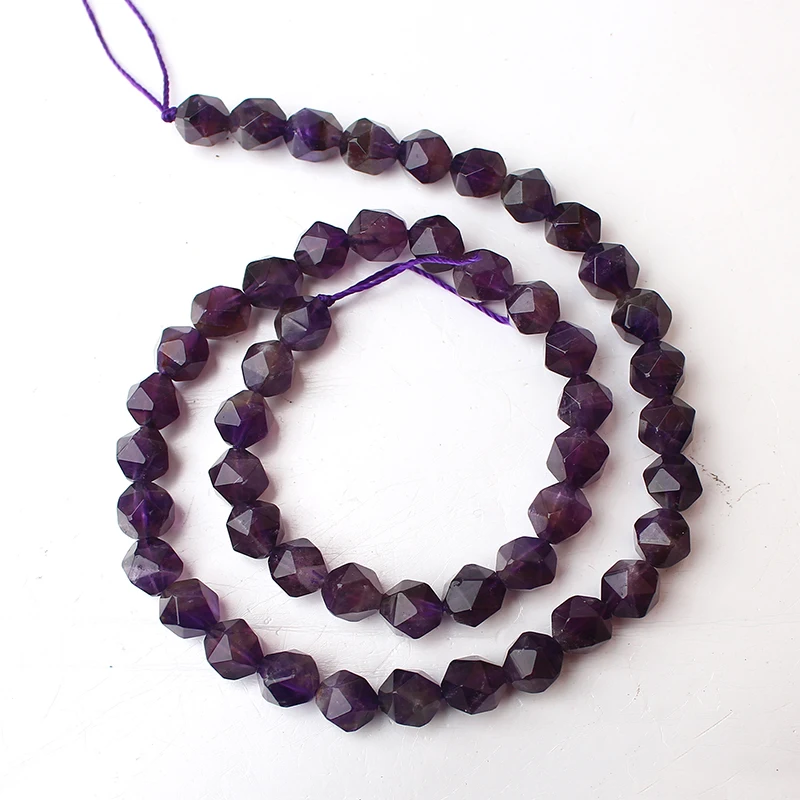 Натуральные широкие бусины с гранями 8 мм около 48 шт.|bead strands|loose beadsfor jewelry making |