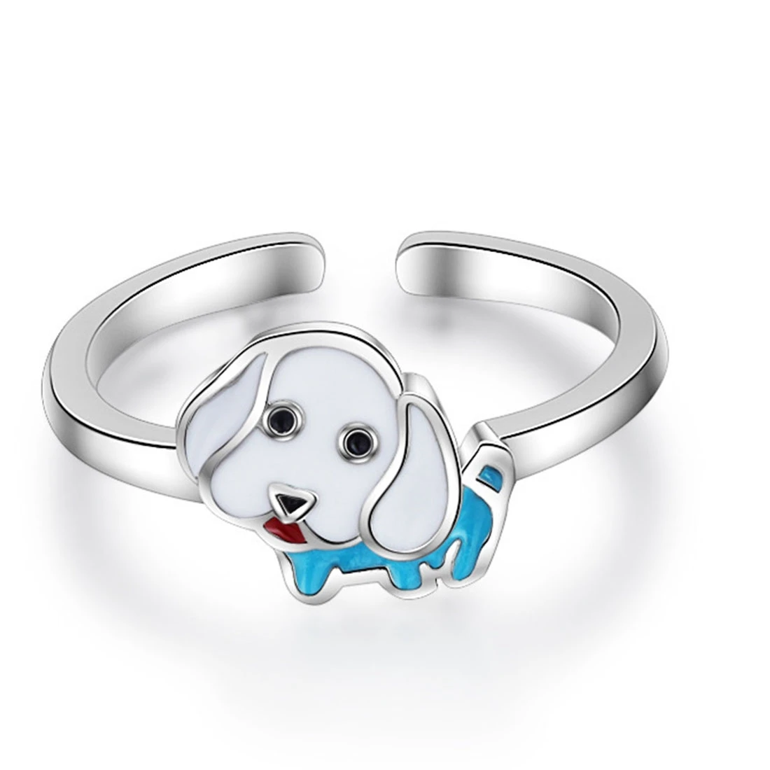 Cute Dog Silver Adjustable Rings for Women Fashion Jewelry Best Gift 2018 | Украшения и аксессуары