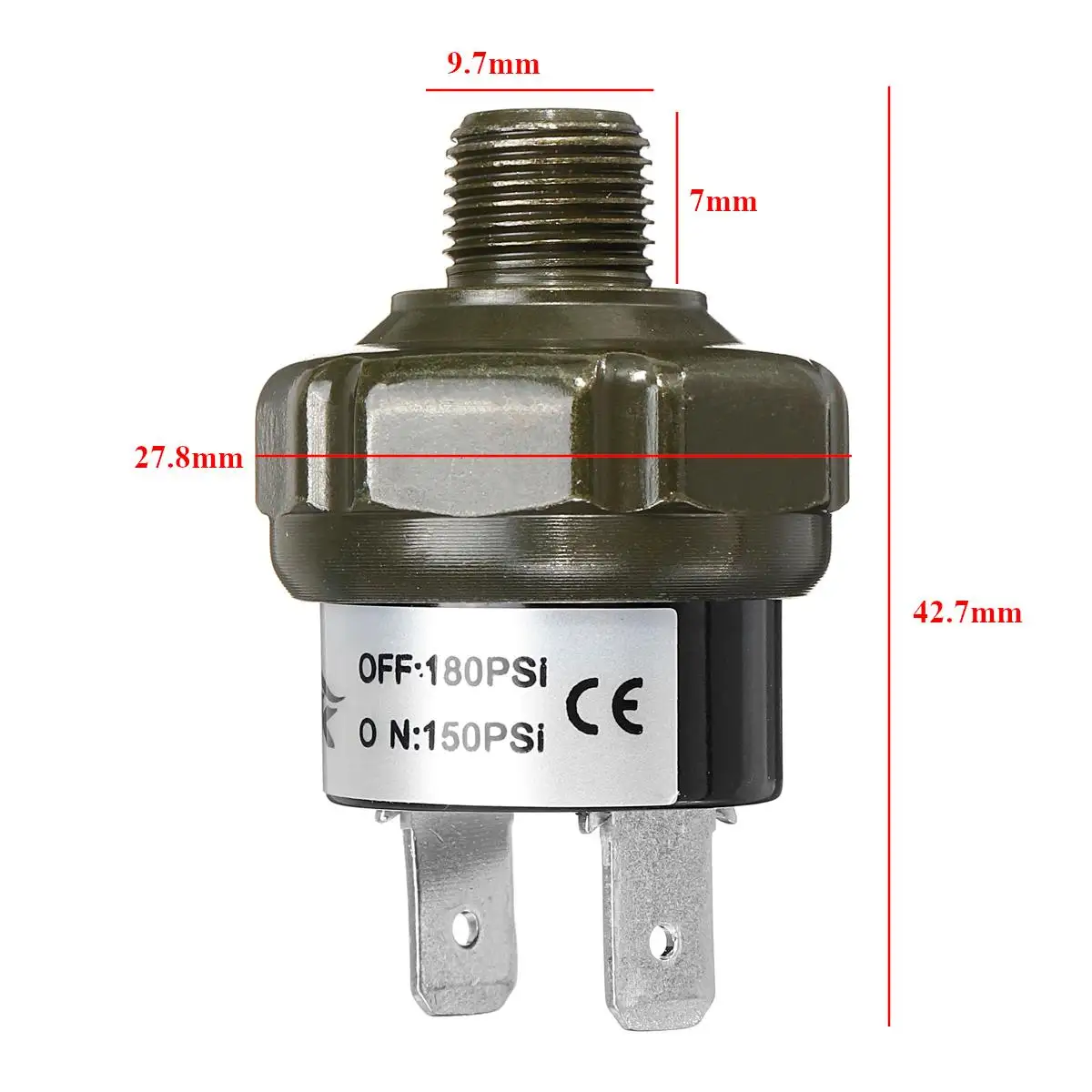 1/8 "до 1/4" NPT разъем PSI воздушный ездовой компрессор танк реле давления 70 90 100 120