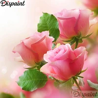 dispaint full squareround drill 5d diy diamond painting rose flower scenery embroidery cross stitch 3d home decor gift a11001