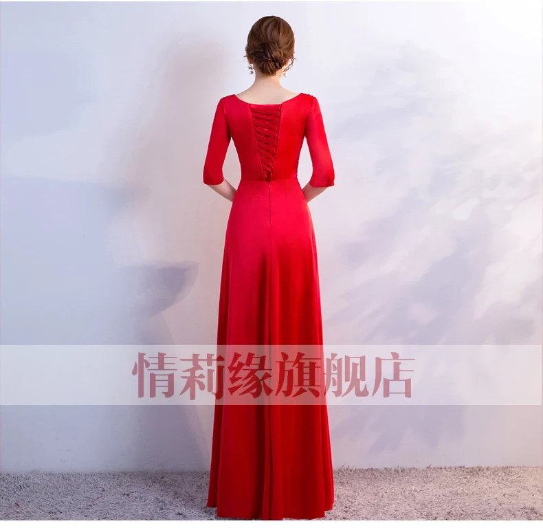 QLY885# атласная ткань на шнуровке, Длинные розовые, красные, синие, фиолетовые платья подружек невесты, бисероплетение, свадебное платье, платье для выпускного вечера, одежды