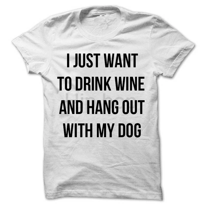 Футболка унисекс с надписью Я просто хочу пить вино и разговаривать