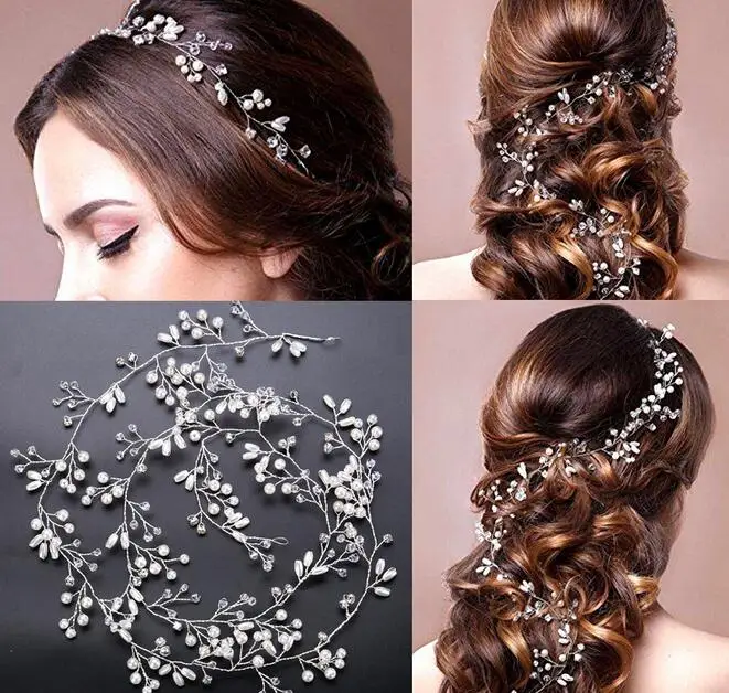 Кристальный жемчужный пояс для волос Свадебные украшения аксессуары | Украшения
