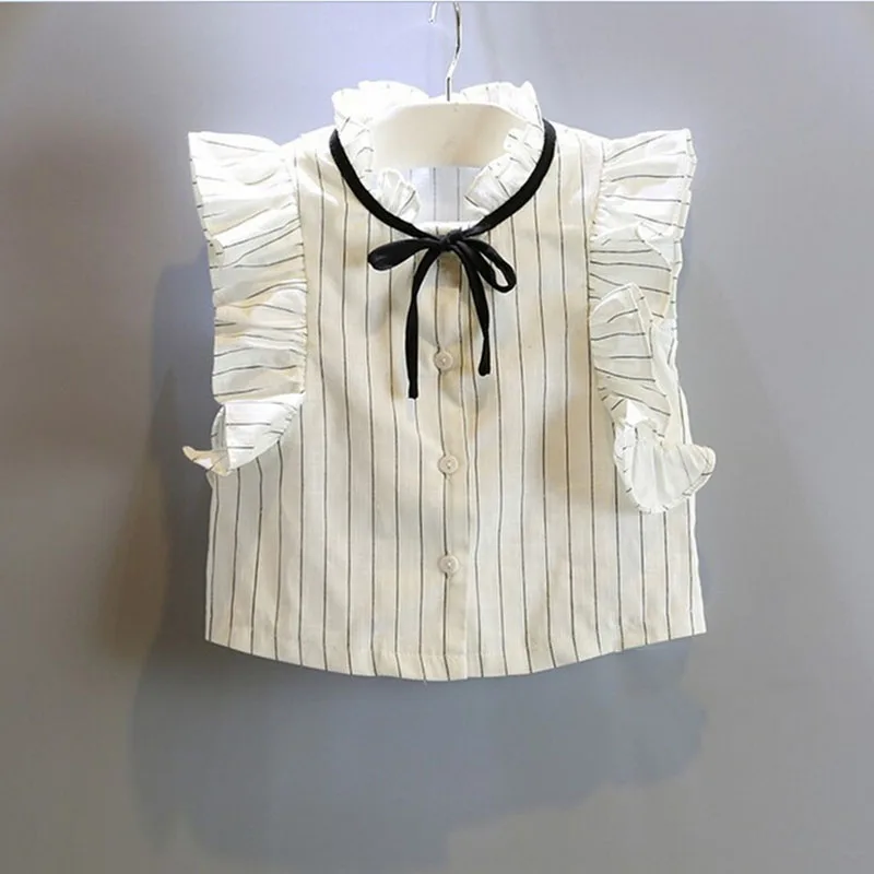 Комплекты летней одежды для девочек 2020 г. Детские модные хлопковые полосатые